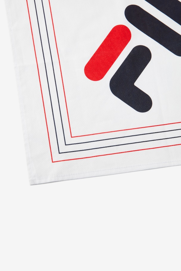White Multi Fila UK Diagonal Logo Bandana