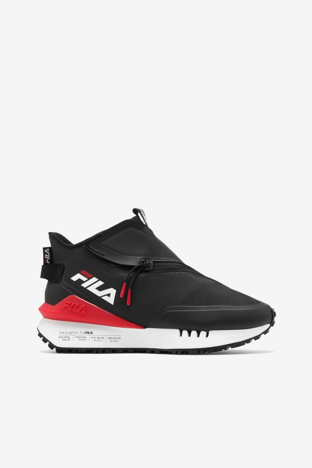 Black/Red/White Women's Space Runner Fila UK