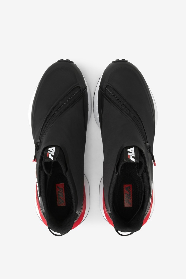 Black/Red/White Women\'s Space Runner Fila UK