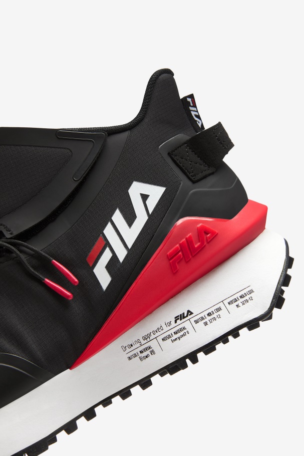 Black/Red/White Women\'s Space Runner Fila UK