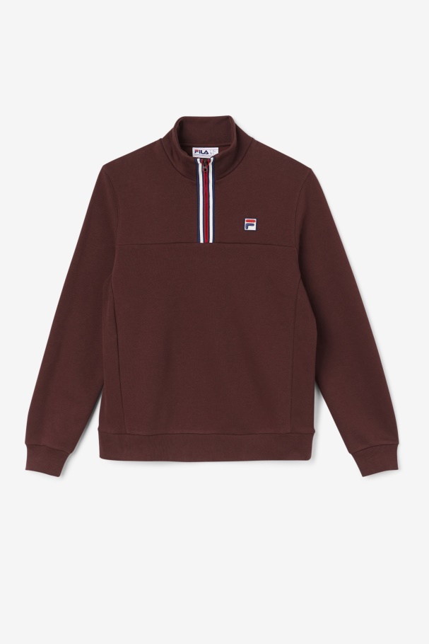 Brown Stone Weston Half Zip Fila UK