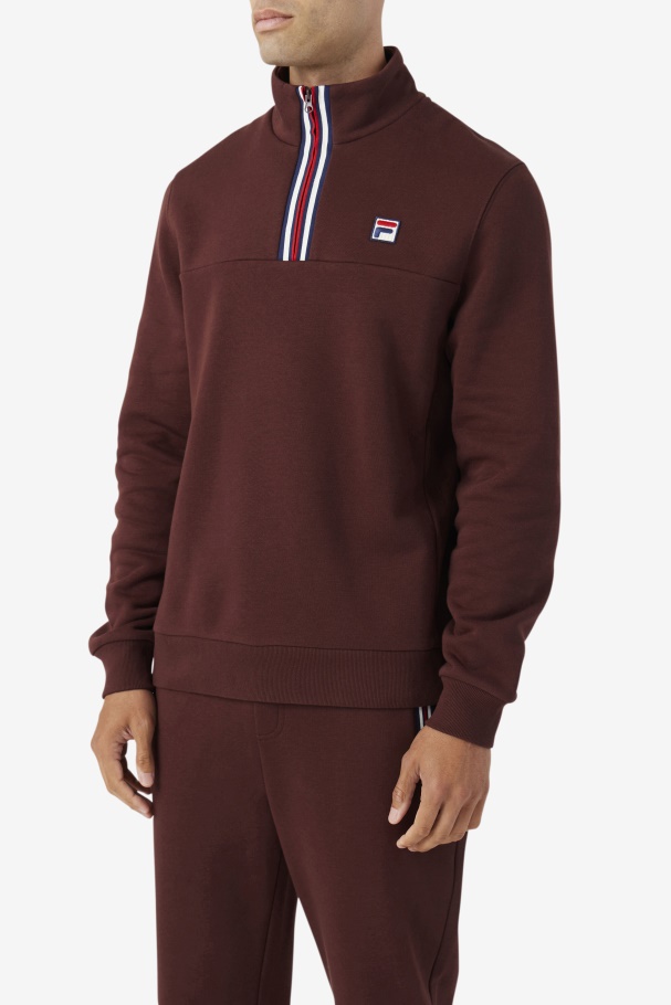 Brown Stone Weston Half Zip Fila UK