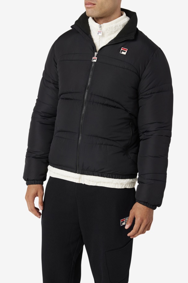 Elias Puffer Jacket Black Fila UK