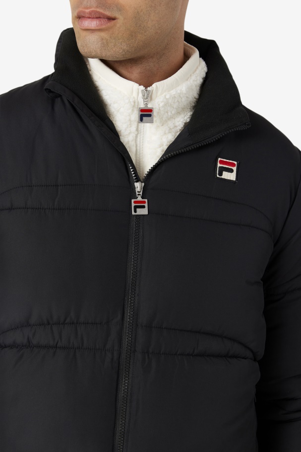 Elias Puffer Jacket Black Fila UK