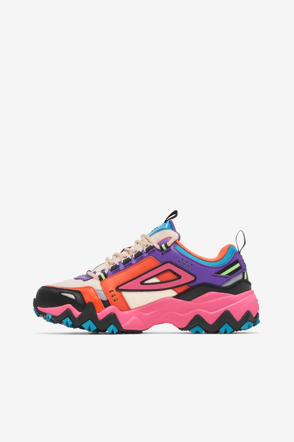 Women\'s Oakmont Tr Fila UK Ecru/Camellia Rose/Purple