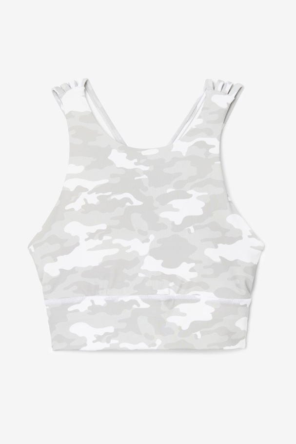 Fila UK Uplift High Neck White Sports Bra