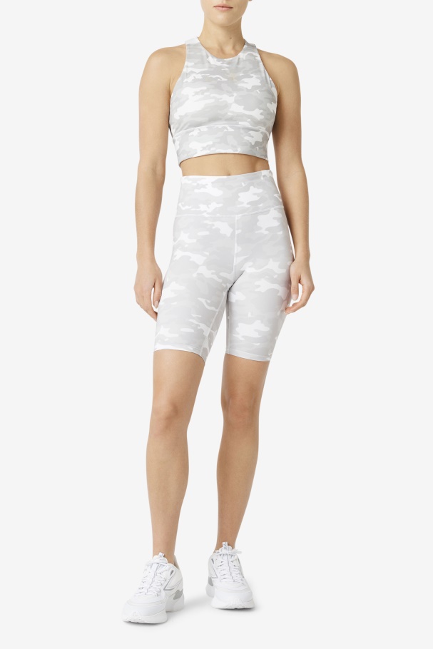 Fila UK Uplift High Neck White Sports Bra