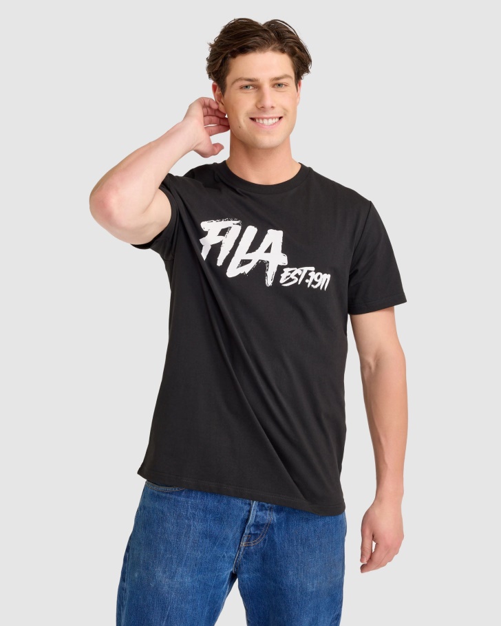 Lewis Tee Black Fila UK