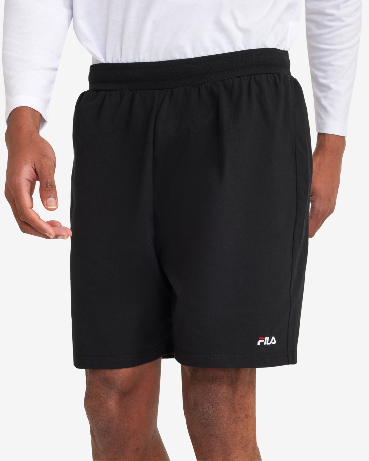 Black Fila UK Men's Basic Mid Short