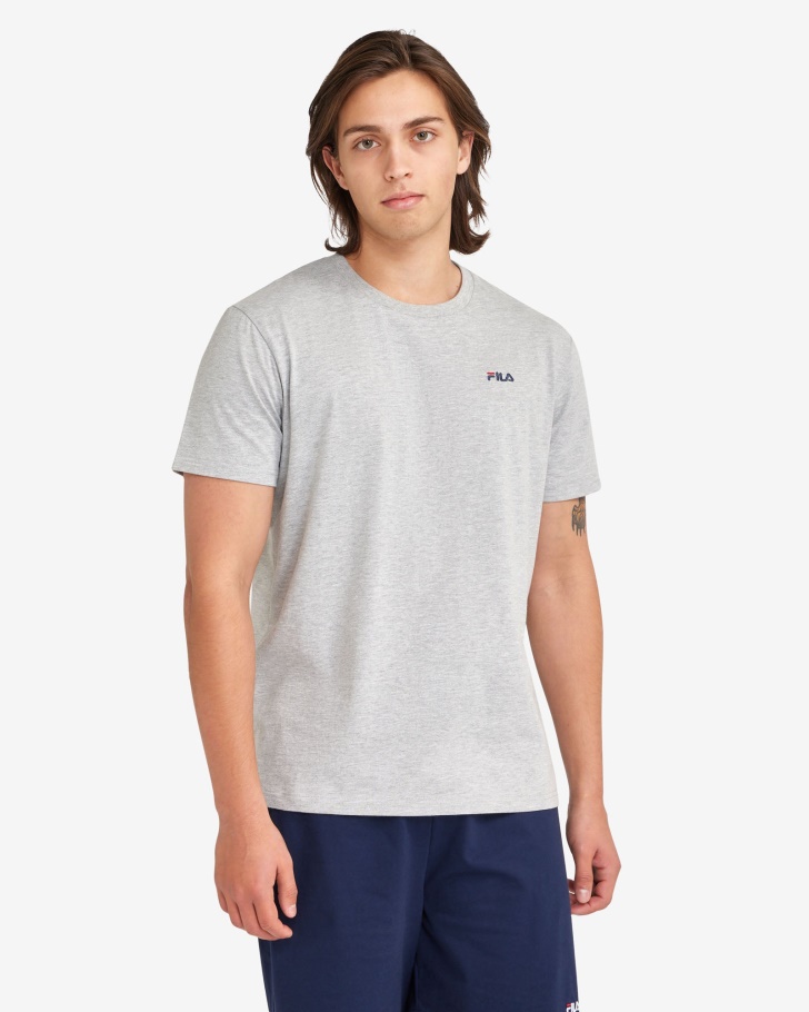 Silver Marle Men's Basic Tee Fila UK