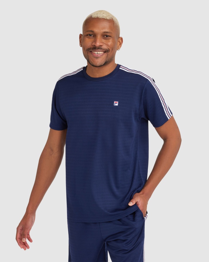 Men's Pablo Tee New Navy Fila UK