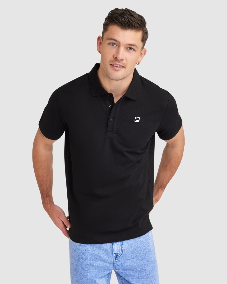 Black Fila UK Men's Blake Polo