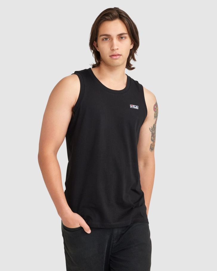 Black Men's Cian Tank Fila UK
