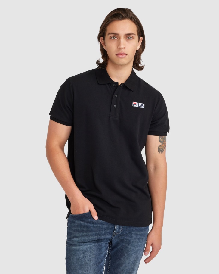 Black Fila UK Men's Asher Polo