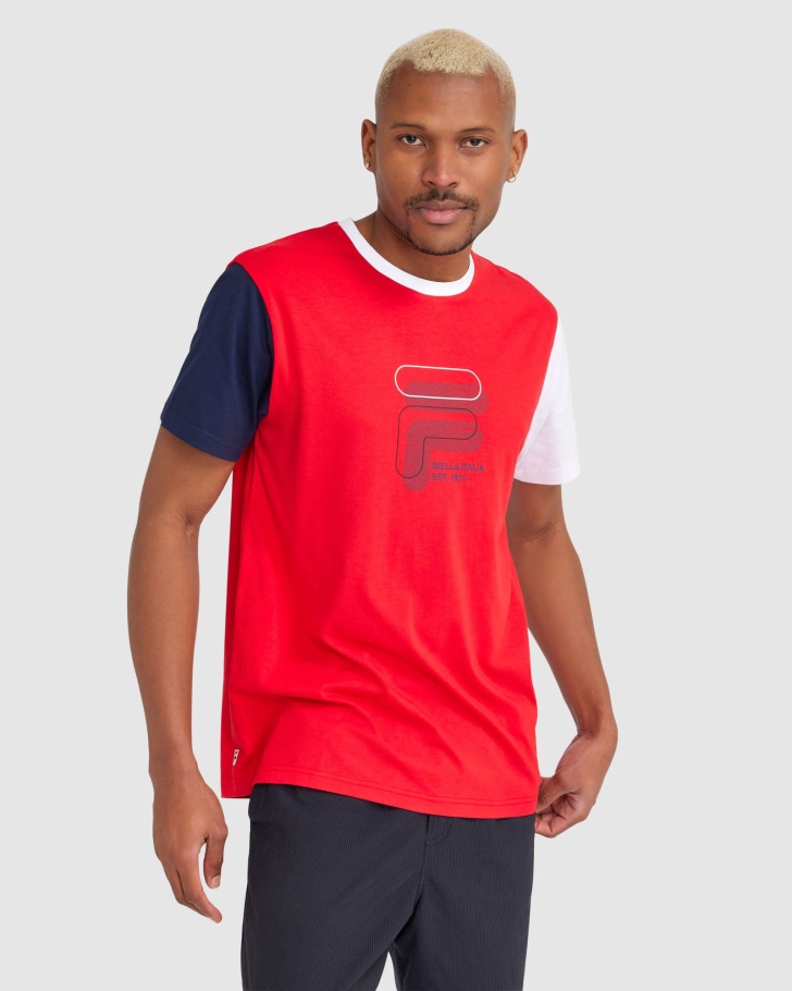 Fila UK Red Men's Lennox Tee