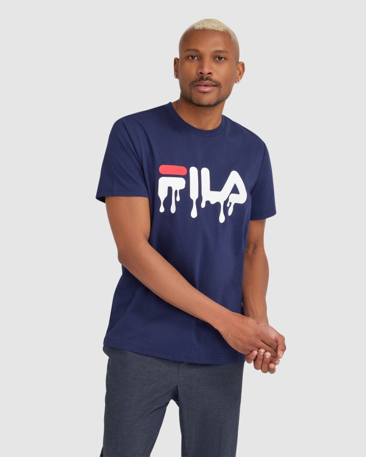 Men's Matthew Tee Fila UK New Navy