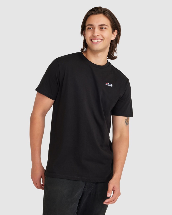 Men's Cian Tee Black Fila UK