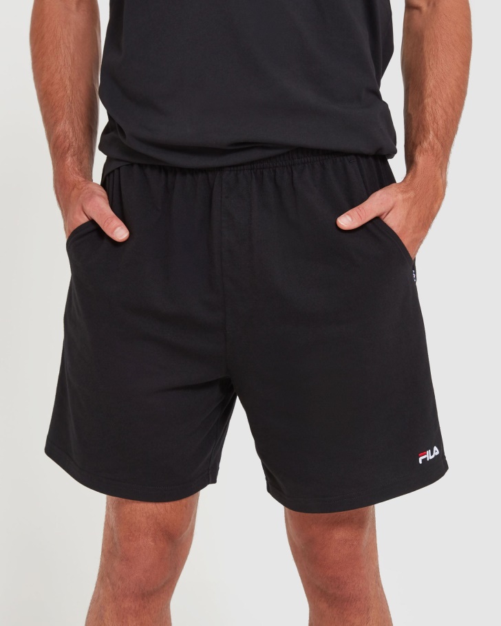 Classic Men's Jersey Shorts Fila UK Black