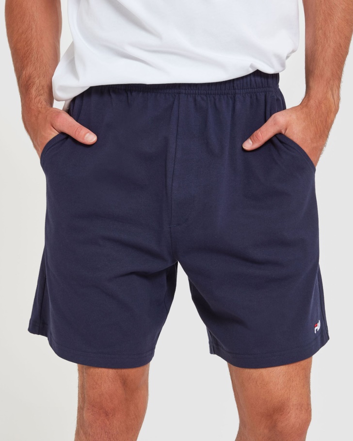 New Navy Fila UK Classic Men's Jersey Shorts