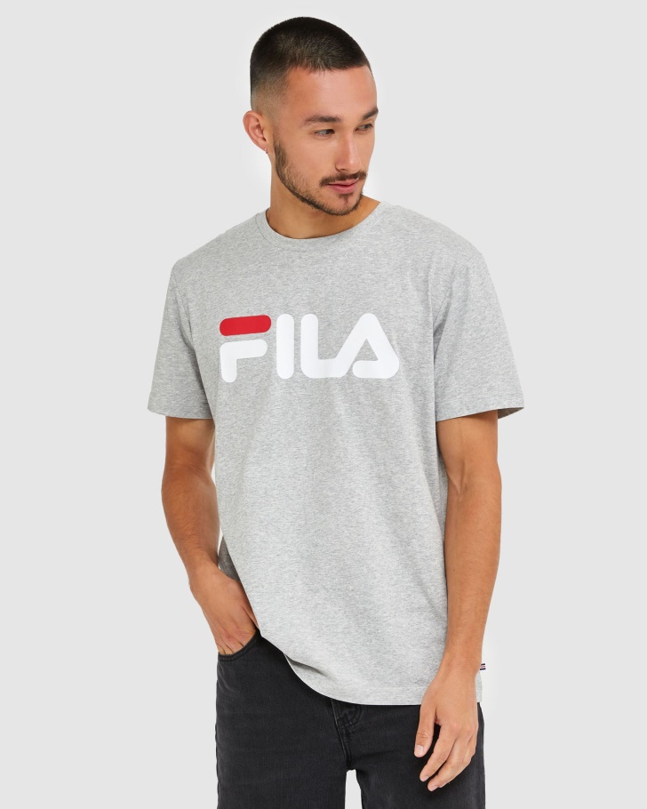 Classic Unisex Tee Silver Marle Fila UK