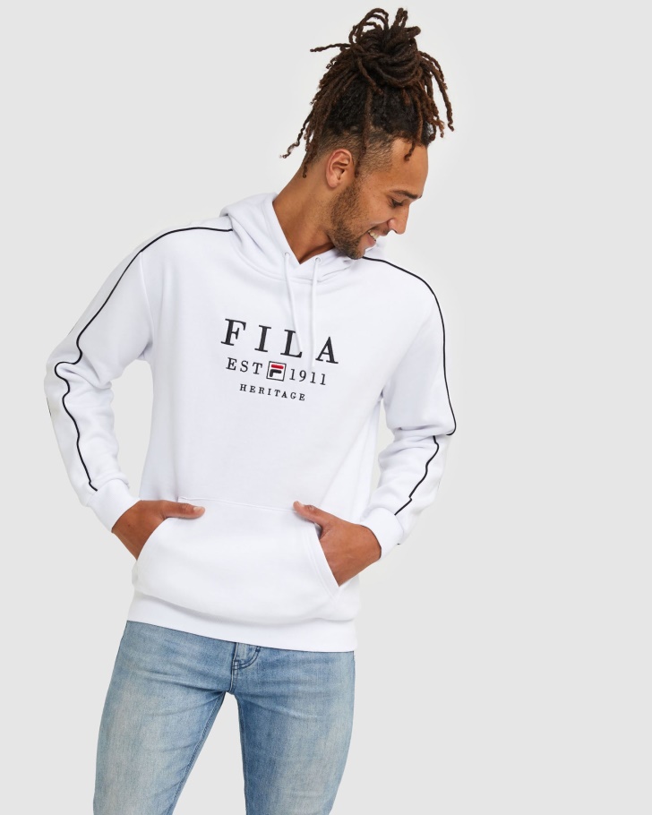 White Unisex Heritage Hood Fila UK