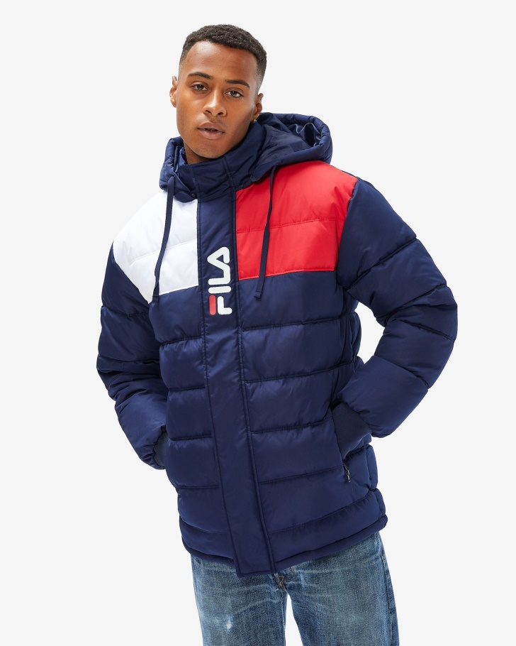 Fila UK New Navy Men's Castilo Puff Jacket