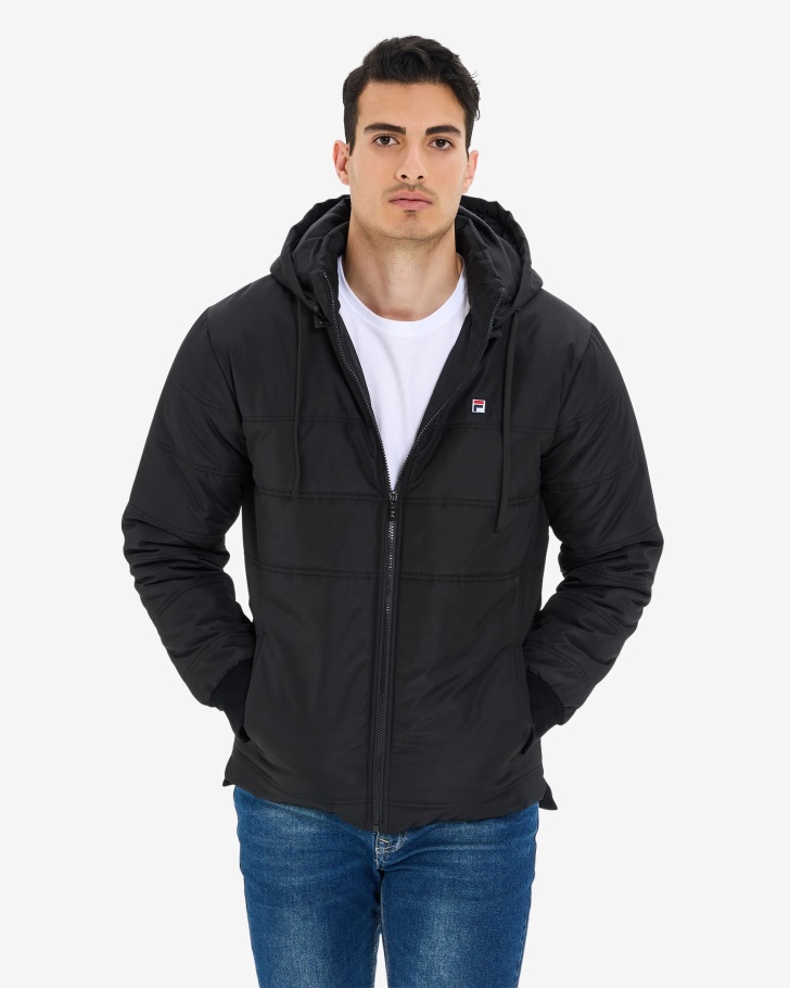 Men's Anton Puff Jacket Black Fila UK