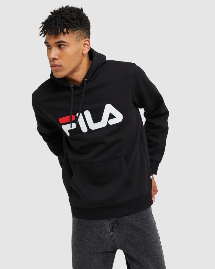 Black Classic Unisex Hood Fila UK