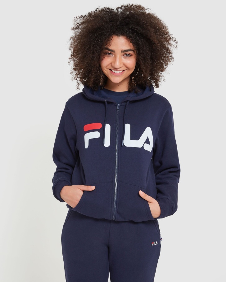 New Navy Classic Unisex Zip Jacket Fila UK