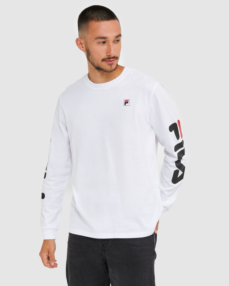 Classic Men's Long Sleeve Tee Fila UK White