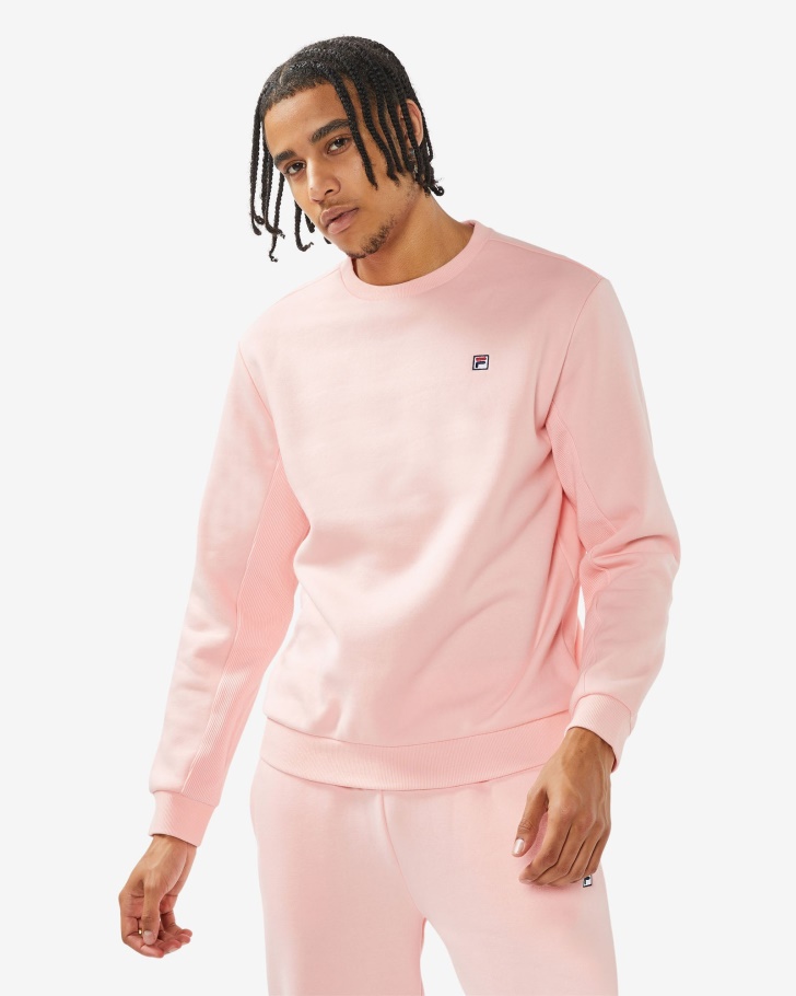 Pale Rose Unisex Badge 2.0 Crew Fila UK
