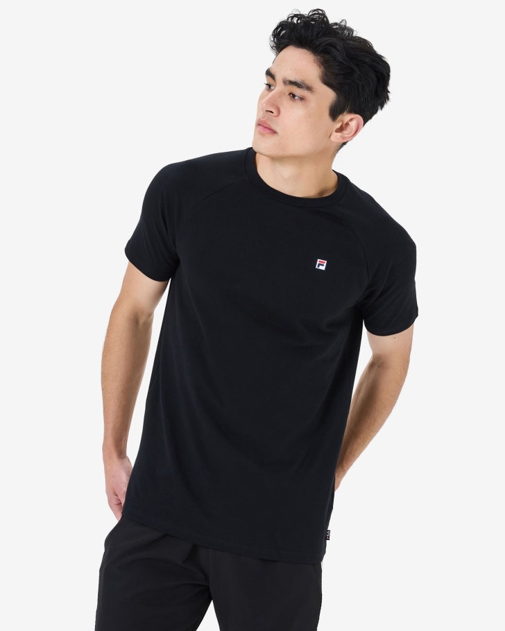Black Fila UK Men's Hannes Tee