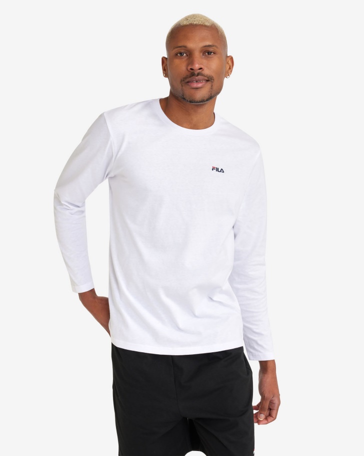 White Men's Basic L/S Tee Fila UK