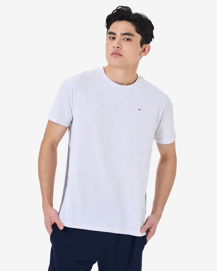Men's Elias Tee Fila UK Light Grey Marle
