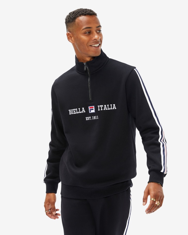 Men's Aemero Qtr Zip Fila UK Black