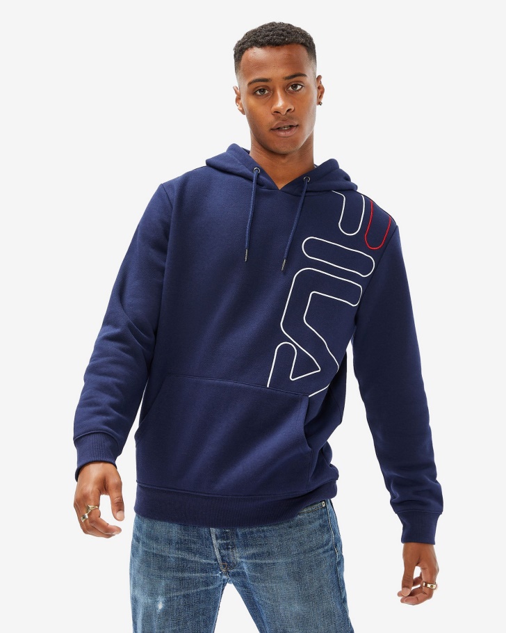 New Navy Men's Brando Hoody Fila UK