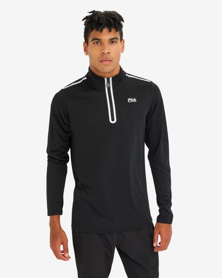 Fila UK Men's Luca Qtr Zip Black