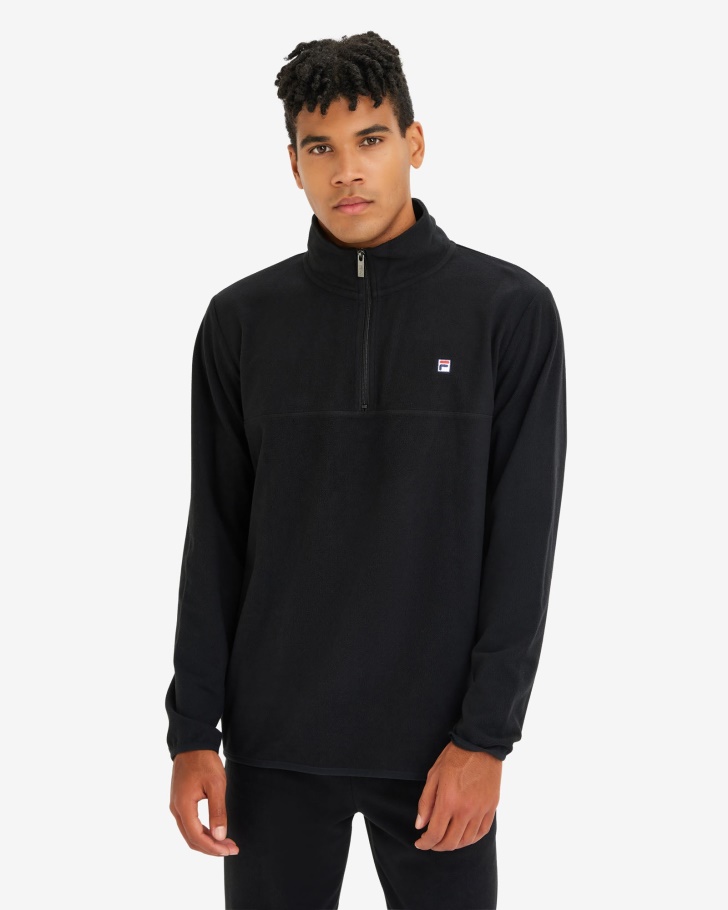 Men's David Qtr Zip Fila UK Black