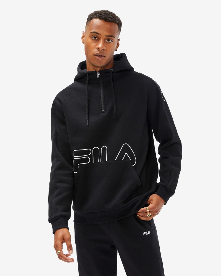 Men's Jay Qtr Zip Fila UK Black