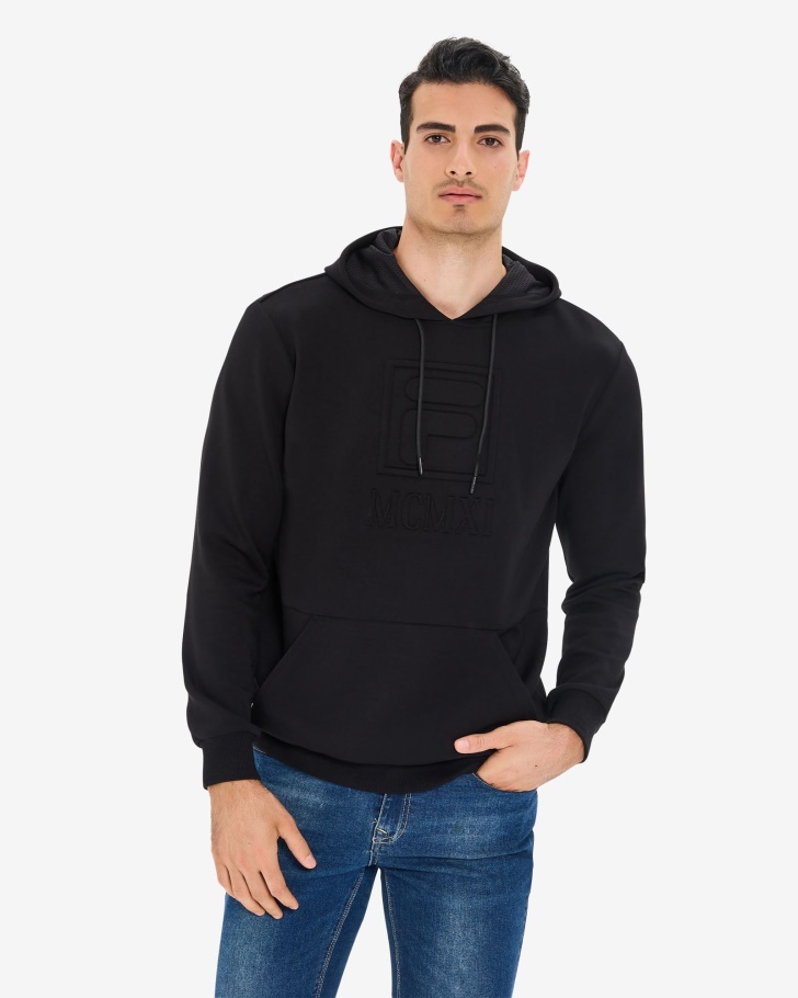 Black Fila UK Men's Dylan Hood