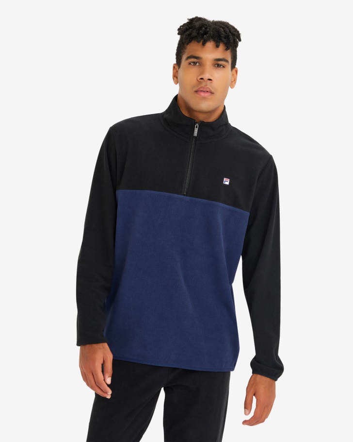 Men's David Qtr Zip New Navy Fila UK