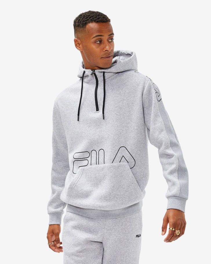 Fila UK Grey Marle Men's Jay Qtr Zip