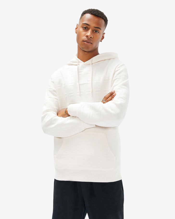 Unisex Echo Hood Coconut Cream Fila UK