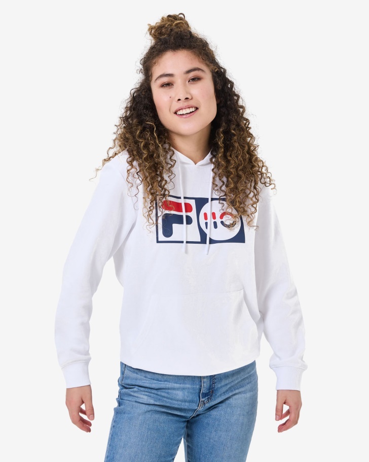 White Fila UK Unisex Anniversary Hood