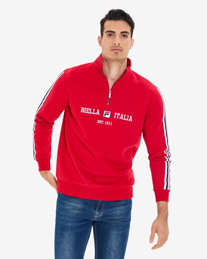 Fila UK Men's Aemero Qtr Zip Red