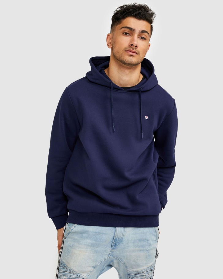 Unisex Badge 2.0 Hood Fila UK New Navy