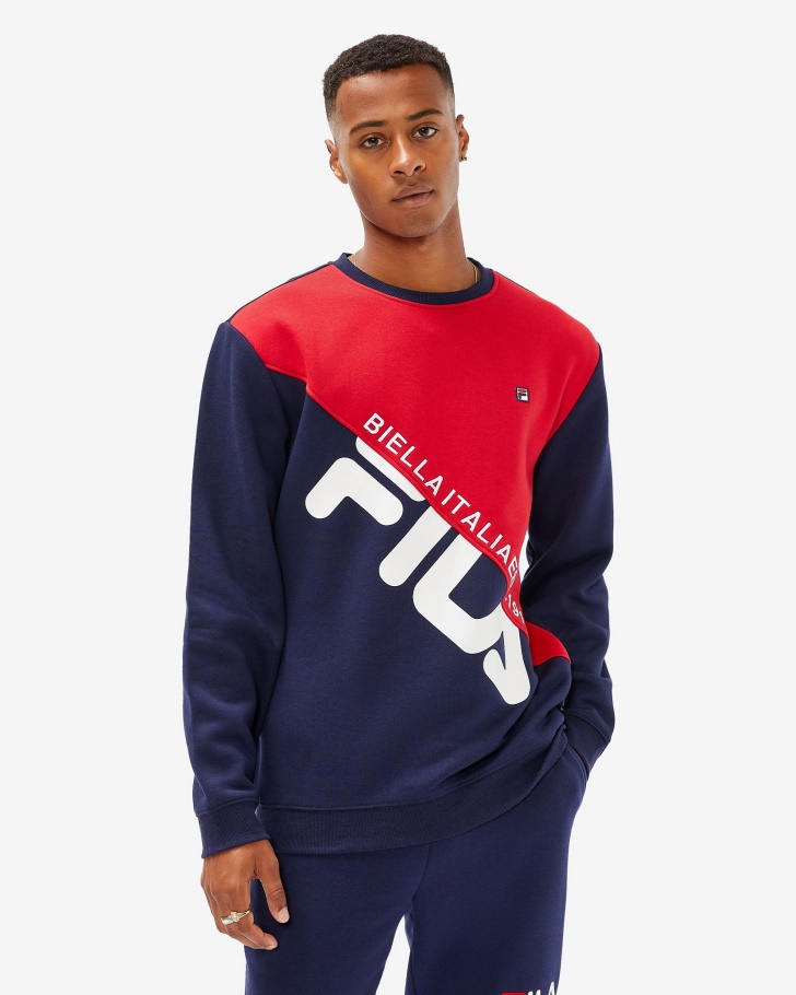 Fila UK Unisex Monaco Crew New Navy