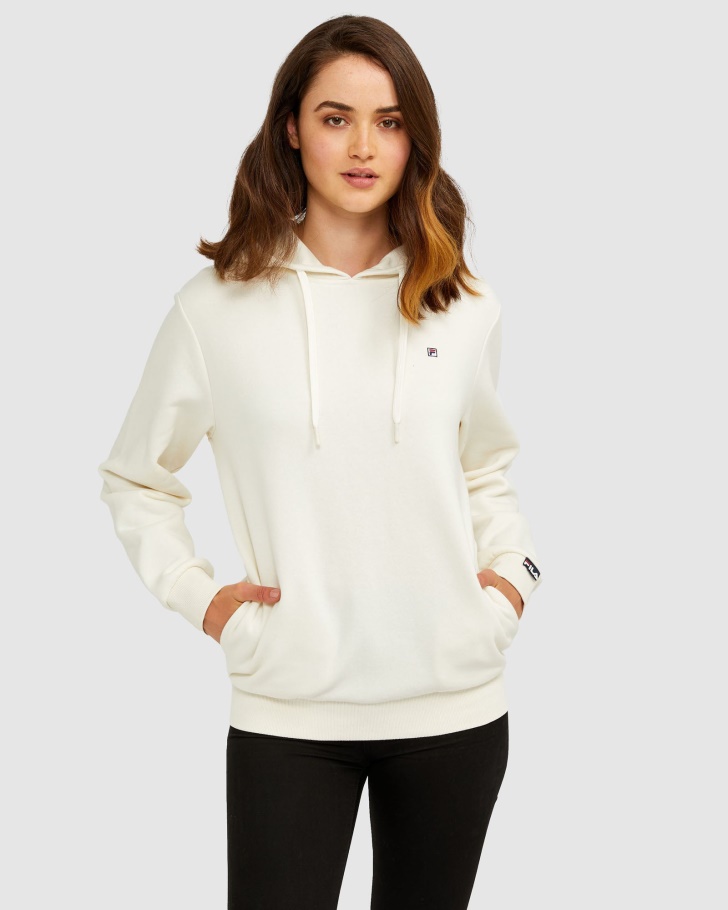 Fila UK White Assylum Unisex Badge 2.0 Hood