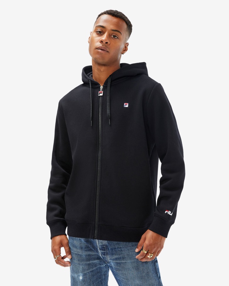 Fila UK Black Unisex Badge 2.0 Zip Hood