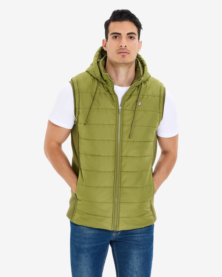 Fila UK Olive Men's Julio Puff Vest